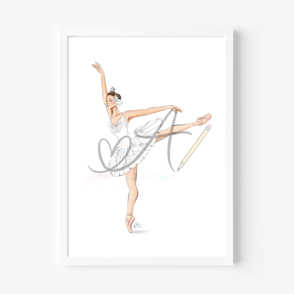 Swan Ballerina Art Print