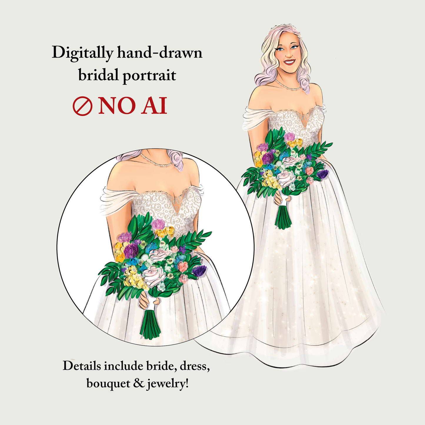 Bridal Illustration Portrait