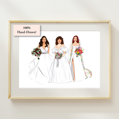 Wedding Generations Illustration Portrait