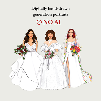 Wedding Generations Illustration Portrait