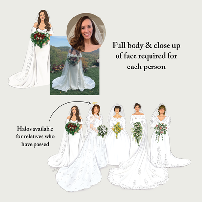 Wedding Generations Illustration Portrait