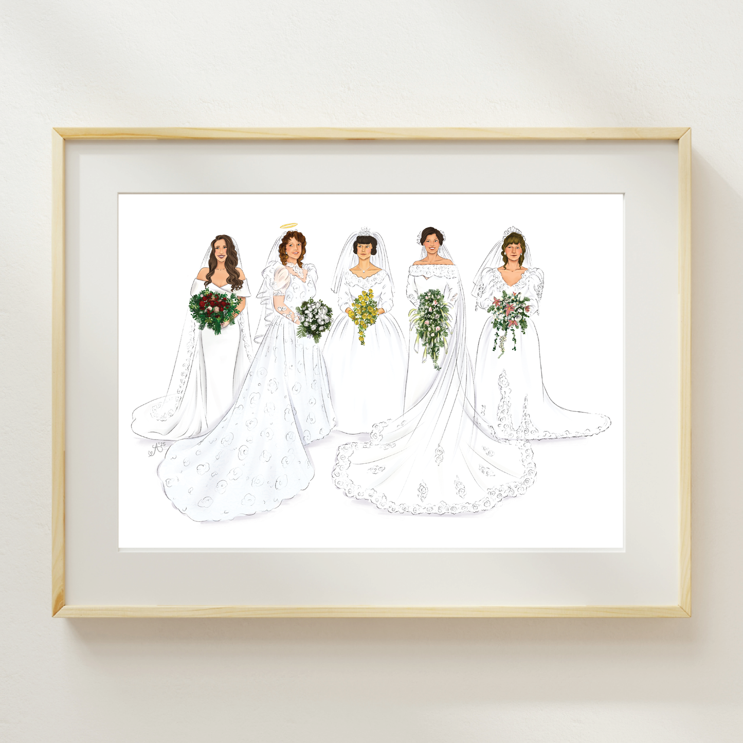 Wedding Generations Illustration Portrait