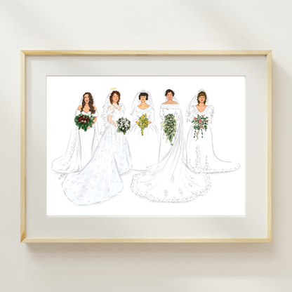 Wedding Generations Illustration Portrait