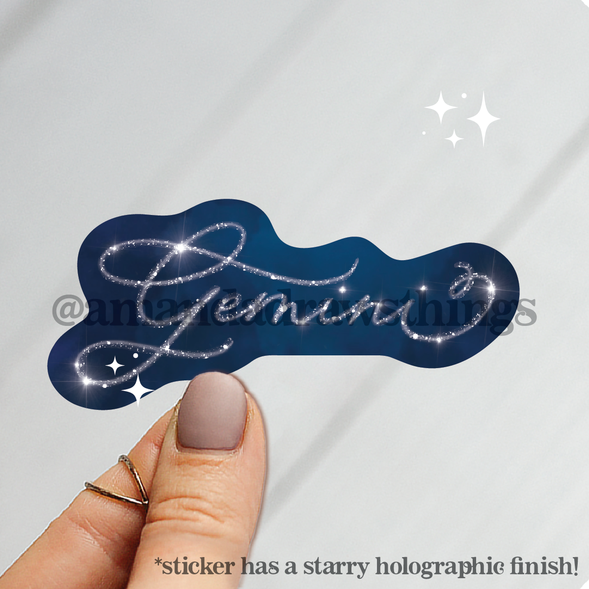 Gemini Starry Script Sticker