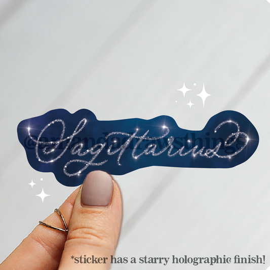 Sagittarius Starry Script Sticker