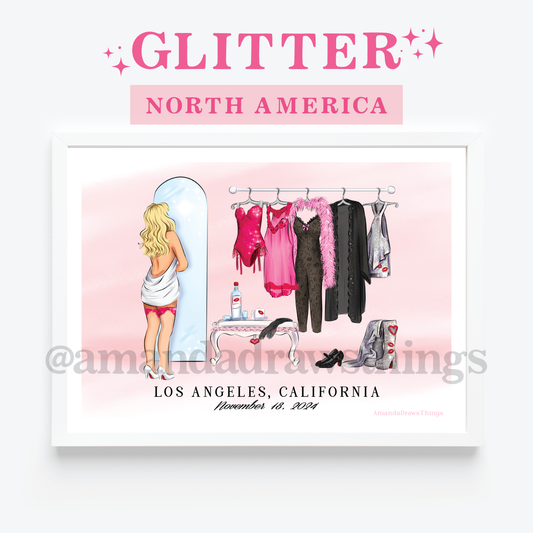 ✨Glitter✨ Sn'S North America Dates Dressing Room Custom Outfit Lineup GLITTER Art Print